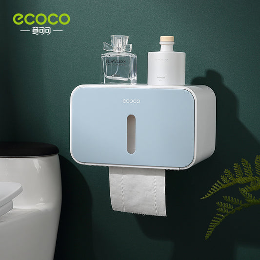 Toilet Paper Holders ECOCO Waterproof Tissue Box Wall Mounted Roll Holder Dispenser for Home Bathroom Kitchen Decorations