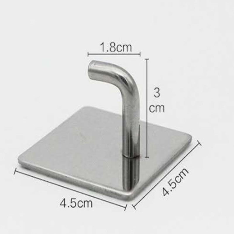 Adhesive Hooks Heavy Duty Stick on Wall Door Cabinet Stainless Steel Towel Coat Clothes Hooks Self Adhesive Holders for Hanging Kitchen Bathroom Home