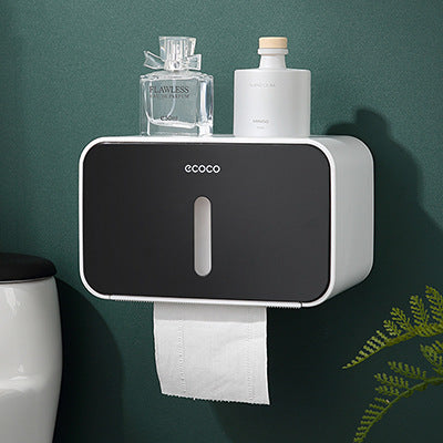 Toilet Paper Holders ECOCO Waterproof Tissue Box Wall Mounted Roll Holder Dispenser for  Home Bathroom Kitchen Decorations