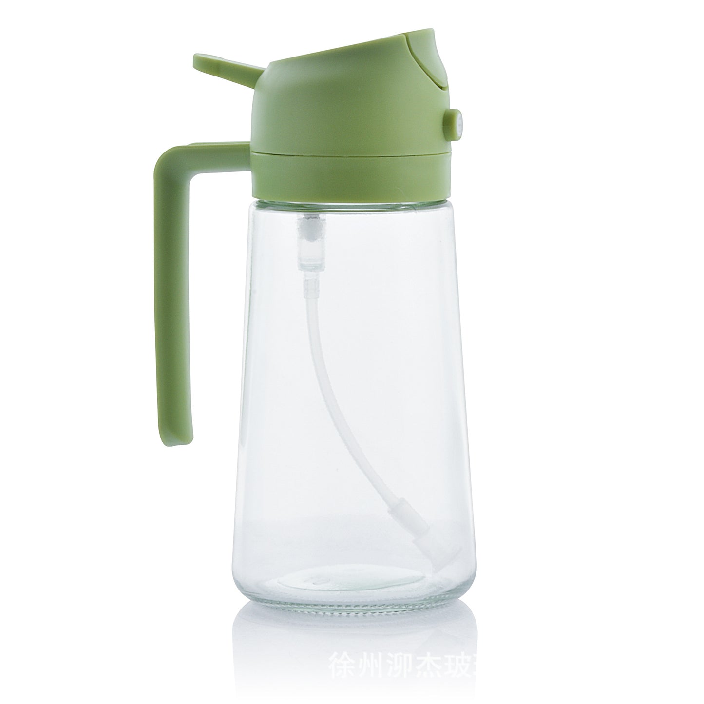 470ml Glass Spray Dual-purpose Oil Pot Large Capacity Integrated Oil Spray Pot Household Kitchen Oil Spray Bottle With Lid