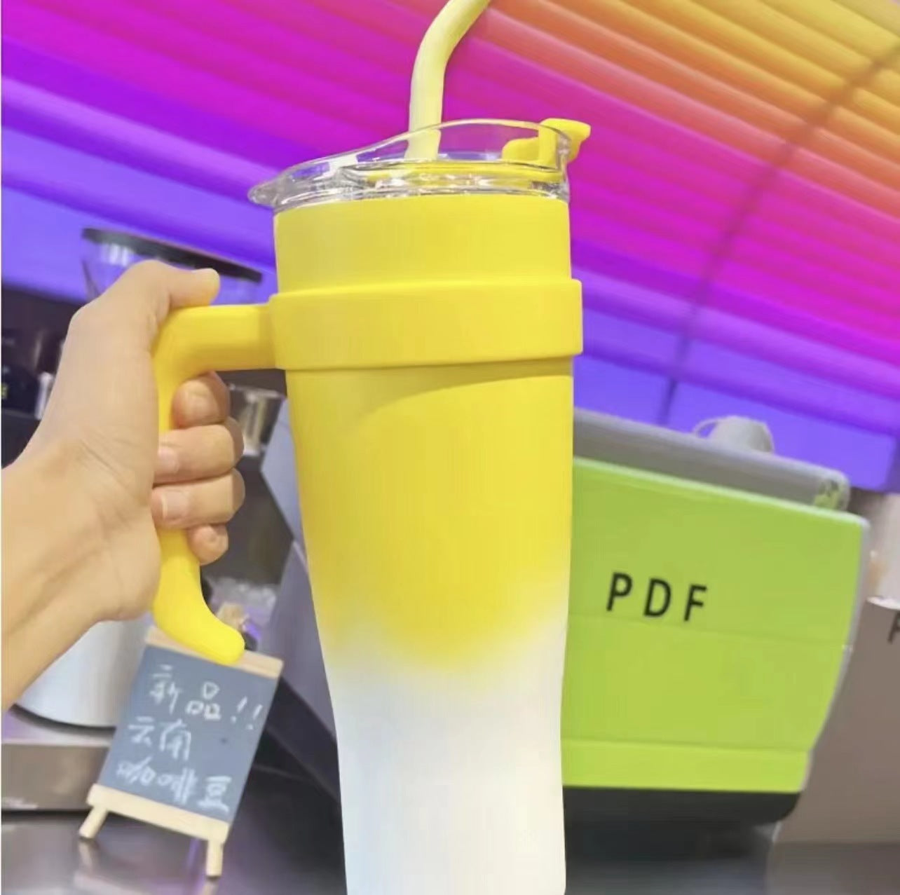 40oz Car Cup Straw Large Capacity High-looking Water Cup