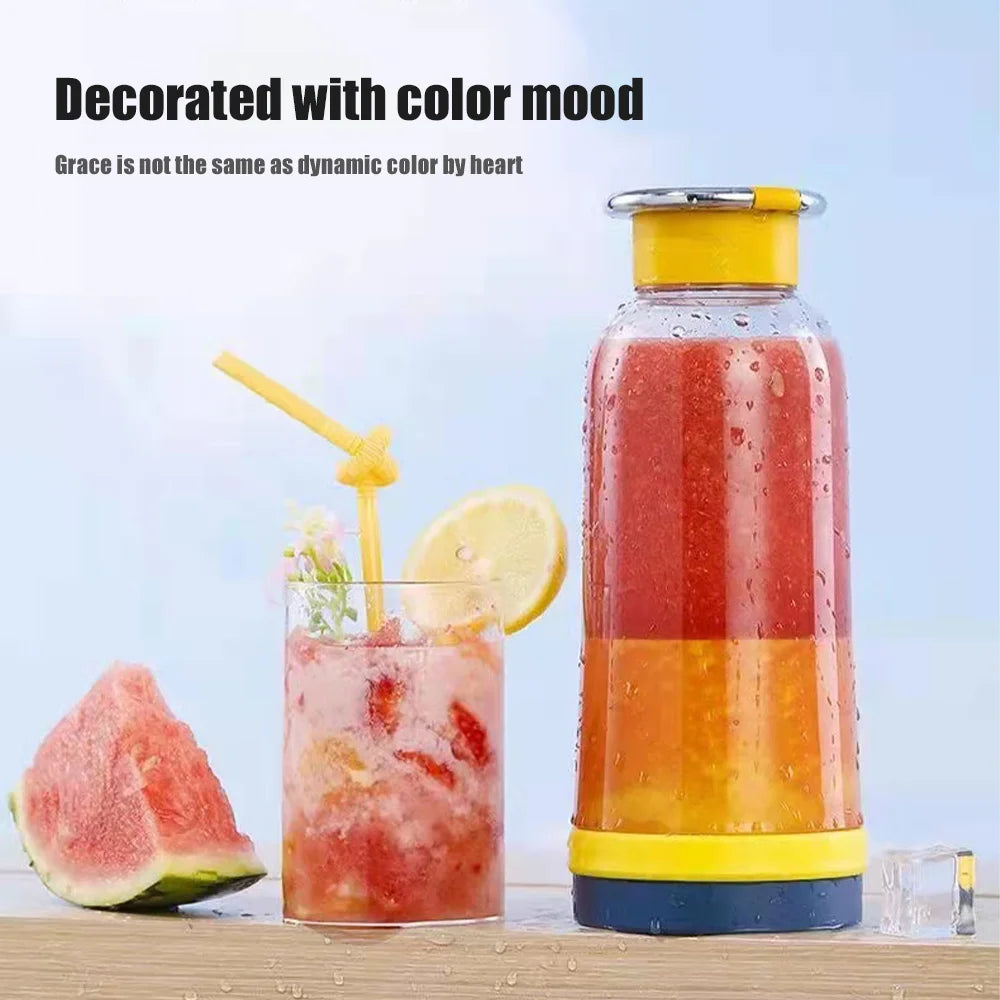 Portable Blender Juicer Soymilk Maker Personal Juicer Fruit Cup Orange