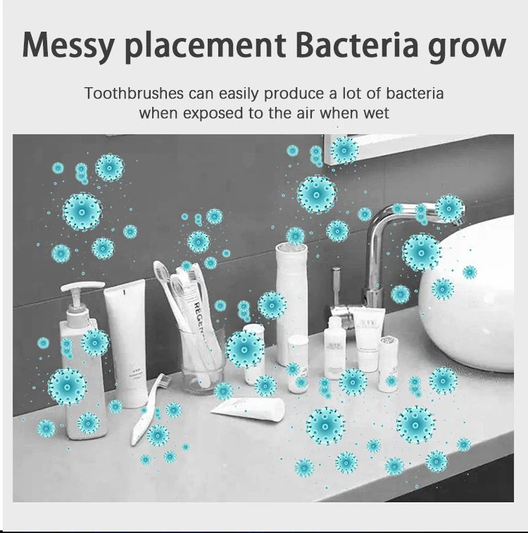 Smart UV Toothbrush Disinfection Rack Punch-free Rack Wall-mounted Toothpaste Squeezer Automatic Induction Toothbrush Holder